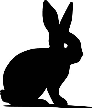 Tavşan - minimalist ve düz logo - vektör illüstrasyonu