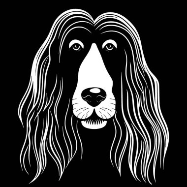Afghan hound - minimalist and simple silhouette - vector illustration clipart