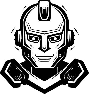 Robot - yüksek kaliteli vektör logosu - t-shirt grafiği için ideal vektör çizimi