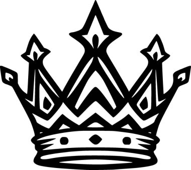 Crown - minimalist ve düz logo - vektör illüstrasyonu