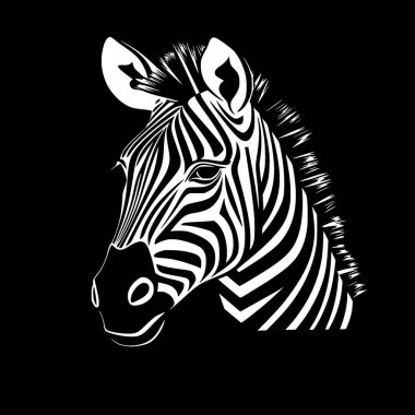 Zebra bebek - minimalist ve düz logo - vektör illüstrasyonu