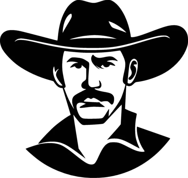 stock vector Cowboy - minimalist and flat logo - vector illustration