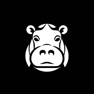 Hippopotamus - yüksek kaliteli vektör logosu - t-shirt grafiği için ideal vektör çizimi