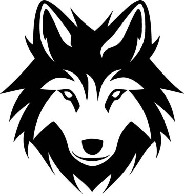 Wolf - minimalist and flat logo - vector illustration clipart