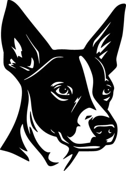 stock vector Basenji - minimalist and simple silhouette - vector illustration