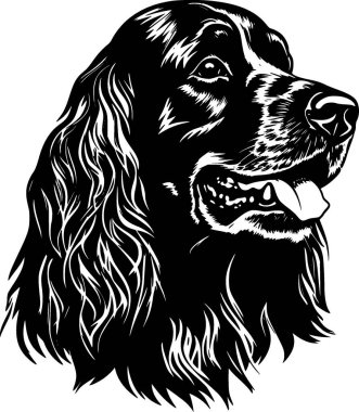 Cocker spaniel - yüksek kaliteli vektör logosu - t-shirt grafiği için ideal vektör çizimi