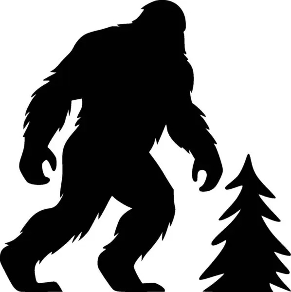 stock vector Bigfoot - minimalist and simple silhouette - vector illustration