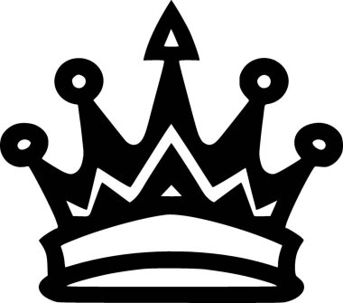 Crown - yüksek kaliteli vektör logosu - t-shirt grafiği için ideal vektör illüstrasyonu