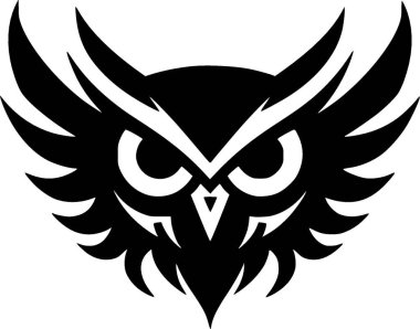 Owl - minimalist and simple silhouette - vector illustration clipart