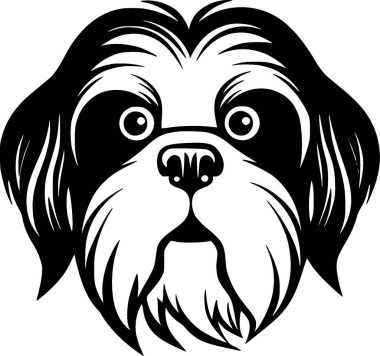 Shih tzu - yüksek kaliteli vektör logosu - t-shirt grafiği için ideal vektör çizimi