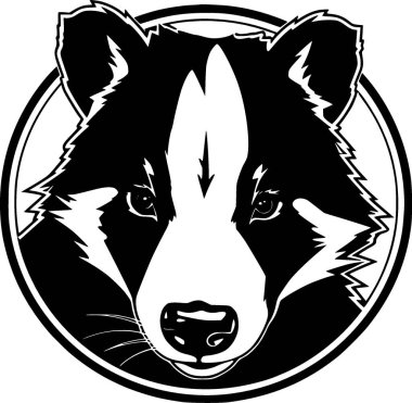 Badger - minimalist and simple silhouette - vector illustration clipart