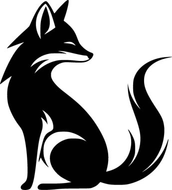 Fox - minimalist and flat logo - vector illustration clipart