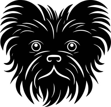 Affenpinscher - minimalist and flat logo - vector illustration clipart