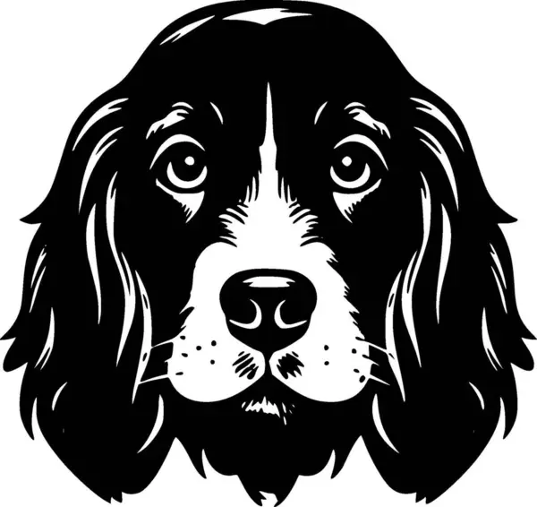 Stock vector Dog - black and white vector illustration