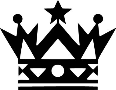 Crown - yüksek kaliteli vektör logosu - t-shirt grafiği için ideal vektör illüstrasyonu