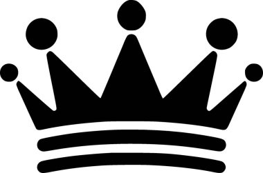 Crown - minimalist ve düz logo - vektör illüstrasyonu