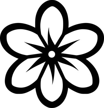 Daisy - minimalist ve basit silüet - vektör illüstrasyonu