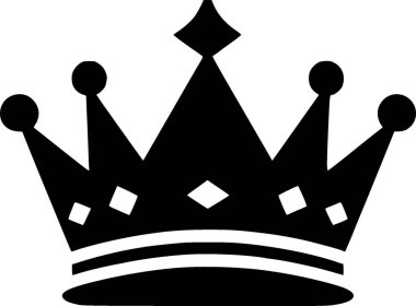 Crown - minimalist ve düz logo - vektör illüstrasyonu