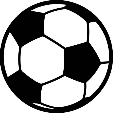 Futbol - minimalist ve basit siluet - vektör illüstrasyonu