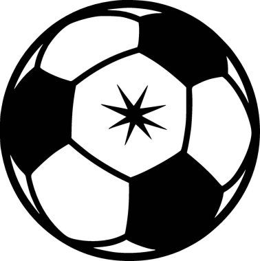 Futbol - siyah ve beyaz vektör illüstrasyonu