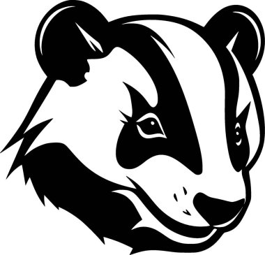 Badger - minimalist and flat logo - vector illustration clipart