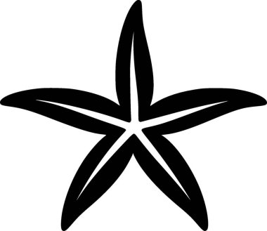 Denizyıldızı - minimalist ve düz logo - vektör illüstrasyonu