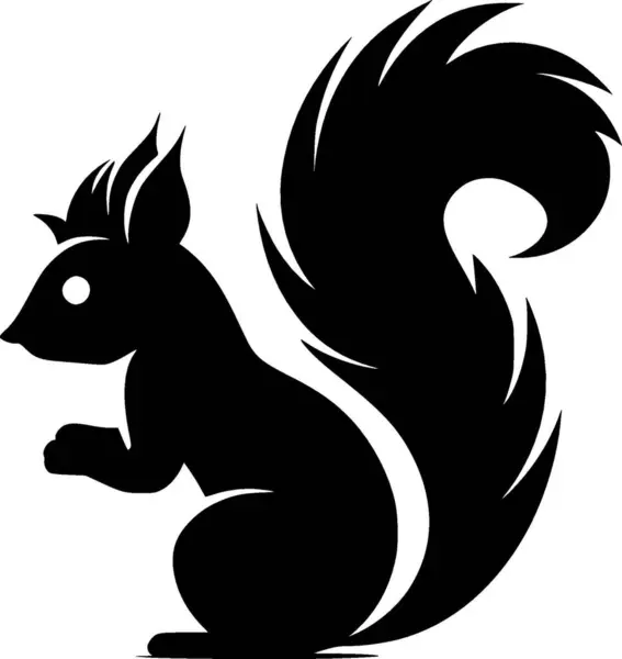 Stock vector Squirrel - minimalist and simple silhouette - vector illustration