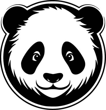 Panda - yüksek kaliteli vektör logosu - t-shirt grafiği için ideal vektör çizimi