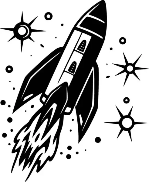 stock vector Rocket - minimalist and simple silhouette - vector illustration