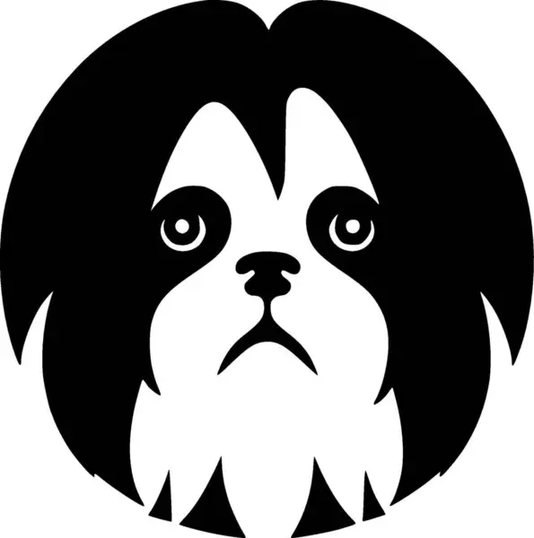 stock vector Japanese chin - minimalist and flat logo - vector illustration