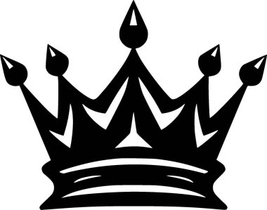 Crown - minimalist ve düz logo - vektör illüstrasyonu