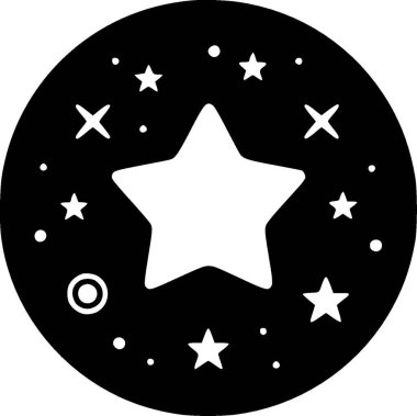 Stars - minimalist and flat logo - vector illustration clipart