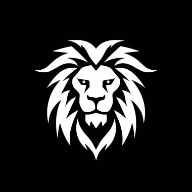 Aslan - minimalist ve düz logo - vektör illüstrasyonu