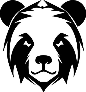 Panda - yüksek kaliteli vektör logosu - t-shirt grafiği için ideal vektör çizimi