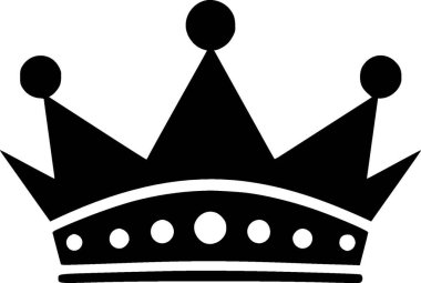 Crown - minimalist ve düz logo - vektör illüstrasyonu