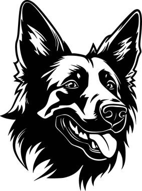 German shepherd - high quality vector logo - vector illustration ideal for t-shirt graphic clipart