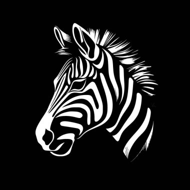 Zebra - yüksek kaliteli vektör logosu - t-shirt grafiği için ideal vektör çizimi