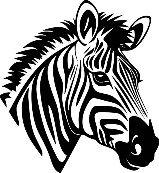 Zebra - yüksek kaliteli vektör logosu - t-shirt grafiği için ideal vektör çizimi