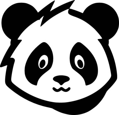 Panda - yüksek kaliteli vektör logosu - t-shirt grafiği için ideal vektör çizimi