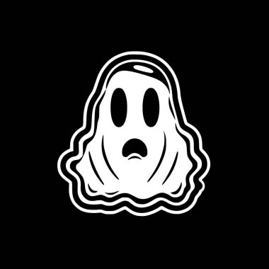 Ghost - minimalist and flat logo - vector illustration clipart