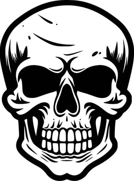 stock vector Skull - minimalist and simple silhouette - vector illustration