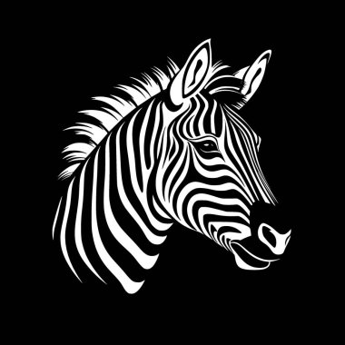 Zebra - yüksek kaliteli vektör logosu - t-shirt grafiği için ideal vektör çizimi