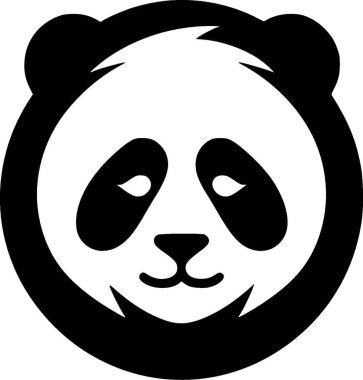 Panda - yüksek kaliteli vektör logosu - t-shirt grafiği için ideal vektör çizimi