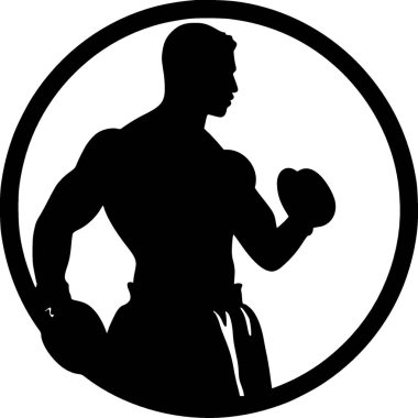 Boxing - minimalist and flat logo - vector illustration clipart