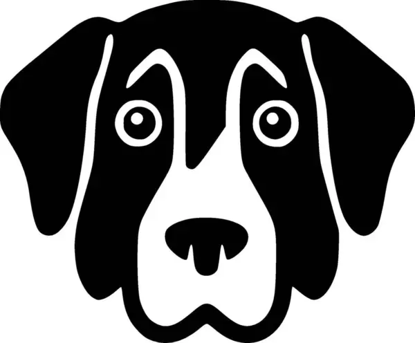 stock vector Dog - black and white vector illustration