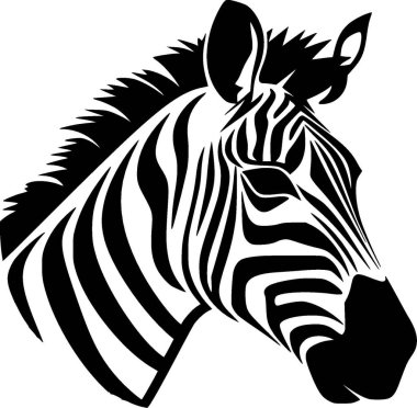 Zebra - yüksek kaliteli vektör logosu - t-shirt grafiği için ideal vektör çizimi