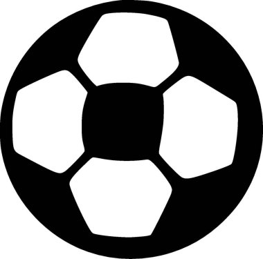 Futbol - minimalist ve basit siluet - vektör illüstrasyonu