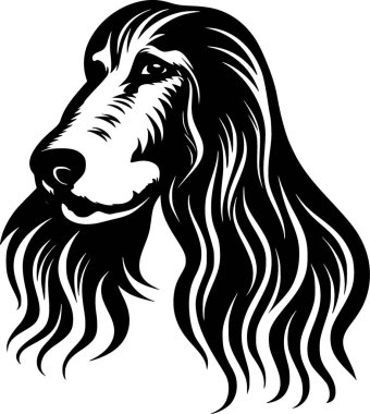 Afghan hound - minimalist and flat logo - vector illustration clipart