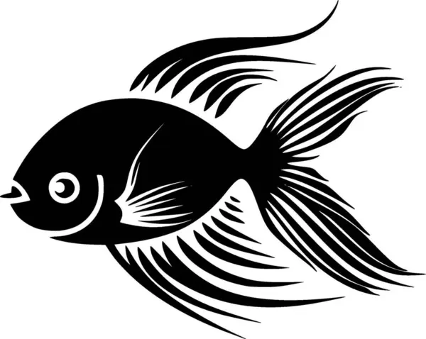 stock vector Angelfish - minimalist and simple silhouette - vector illustration