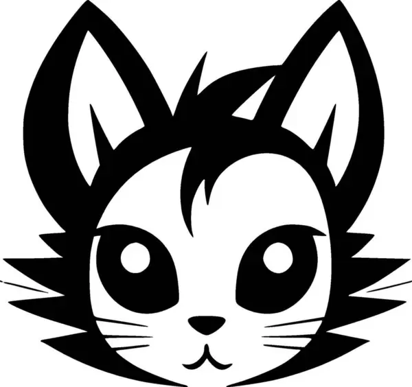 stock vector Cat - black and white vector illustration